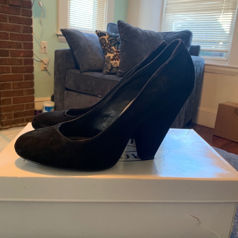 Suede heels size 8